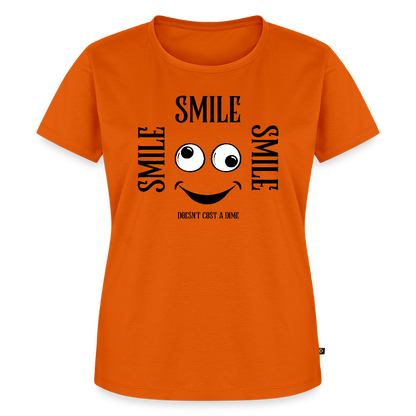 Naisten Premium T-paita Smile - oranssi 