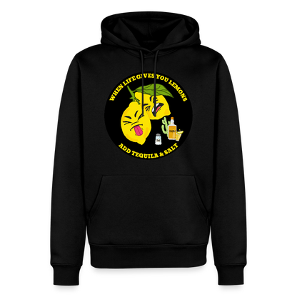 Miesten Premium huppari When life gives lemons black - musta