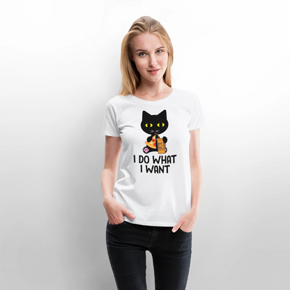 Naisten Premium T-Paita I Do What I Want - valkoinen