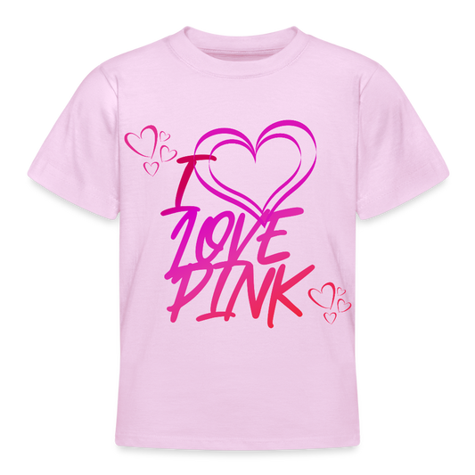 B&C Nuorten T-paita I Love Pink 9-14-Vuotiaille - vaalea pinkki