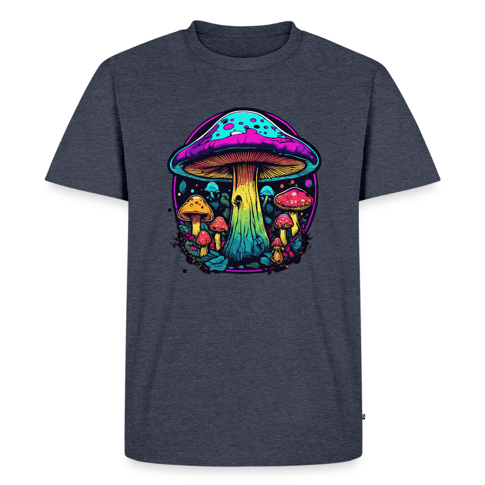 Miesten Spreadshirt Premium t-paita Värikkäällä sieniaiheella - deniminsininen 