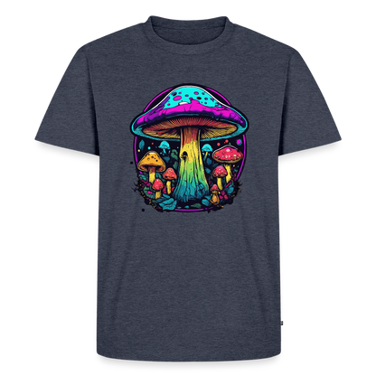 Miesten Spreadshirt Premium t-paita Värikkäällä sieniaiheella - deniminsininen 