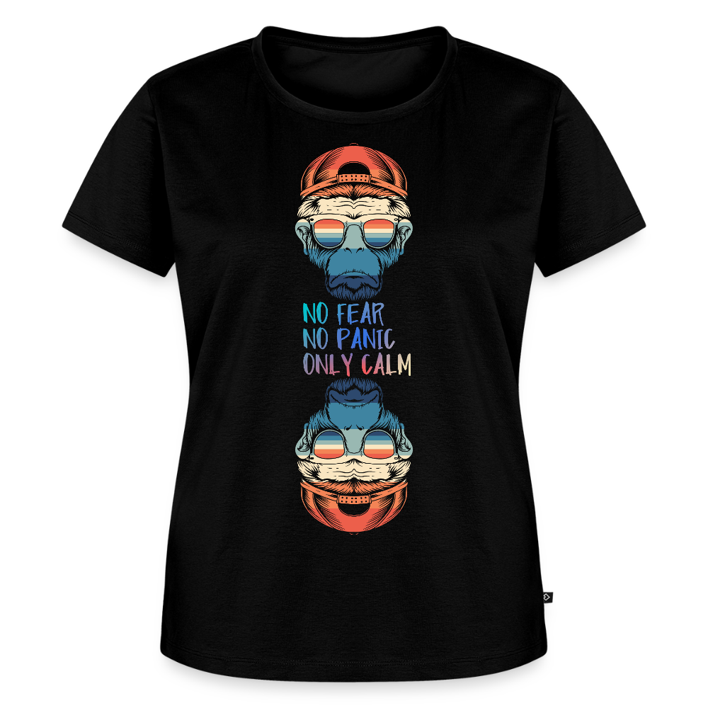 Naisten Premium T-paita Calm Monkey - musta