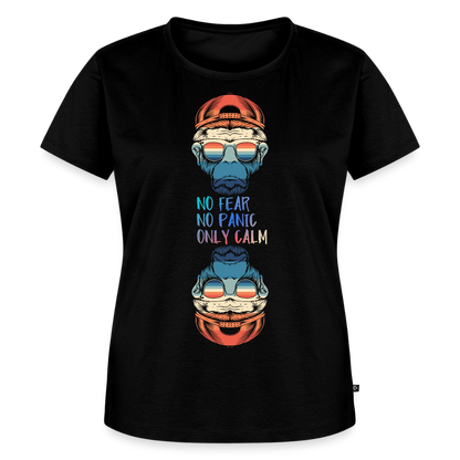 Naisten Premium T-paita Calm Monkey - musta