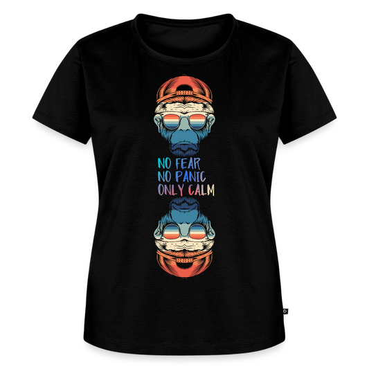 Naisten Premium T-paita Calm Monkey - musta