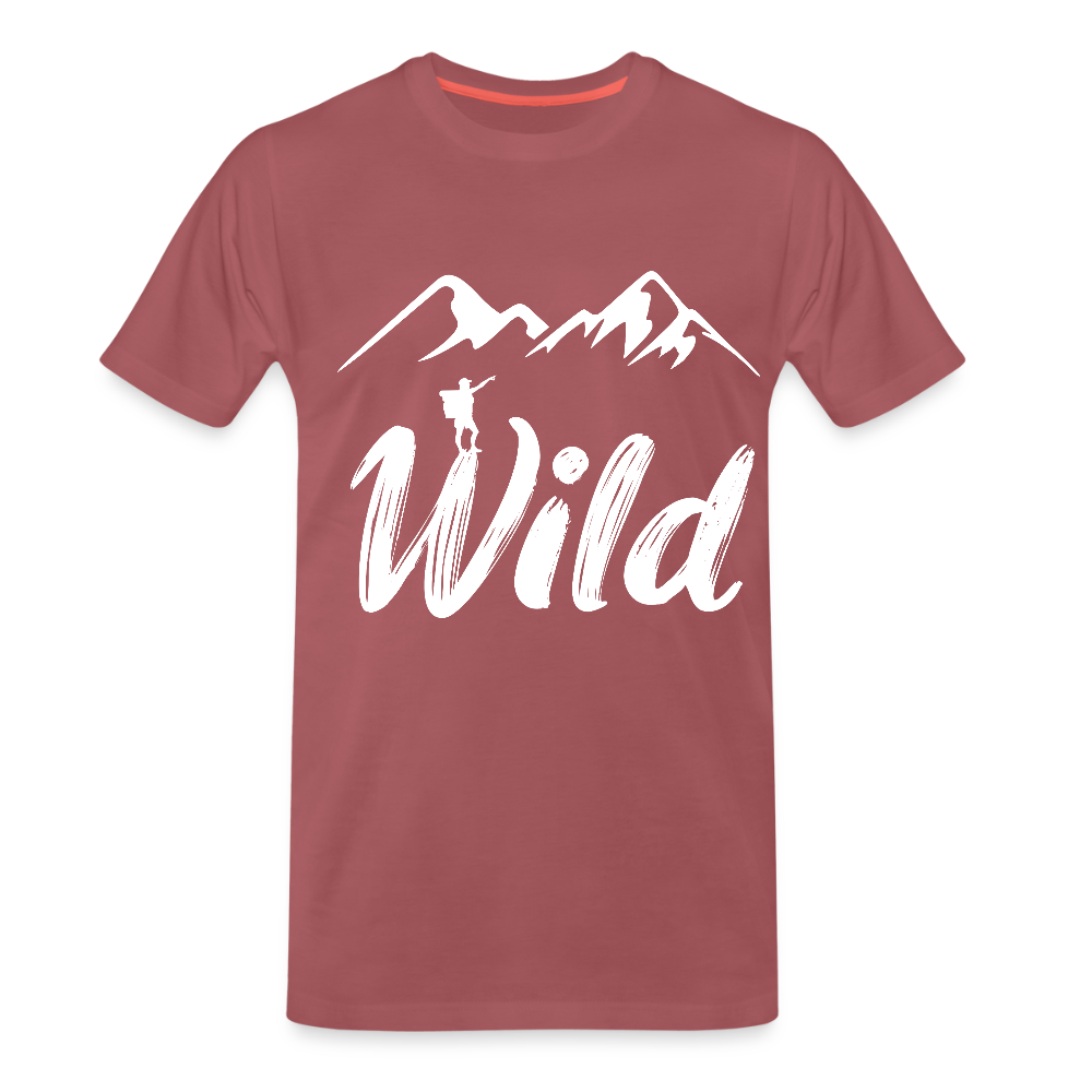 Miesten Premium T-Paita Wild - pestyn burgundin värinen