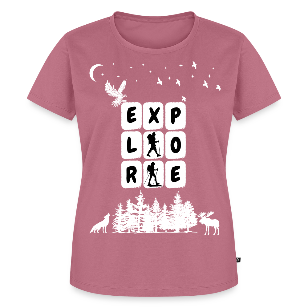 Naisten Premium T-paita Explore - malva
