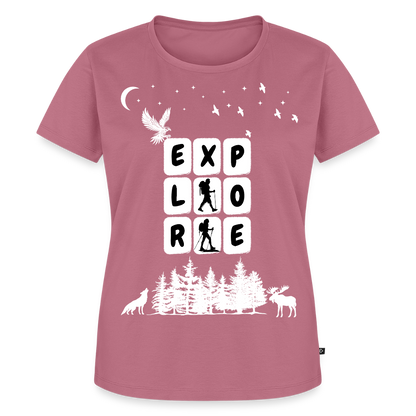 Naisten Premium T-paita Explore - malva