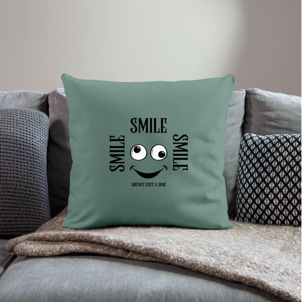 Sohvatyyny täytteellä 44 x 44 cm Smile - kuusenvihreä