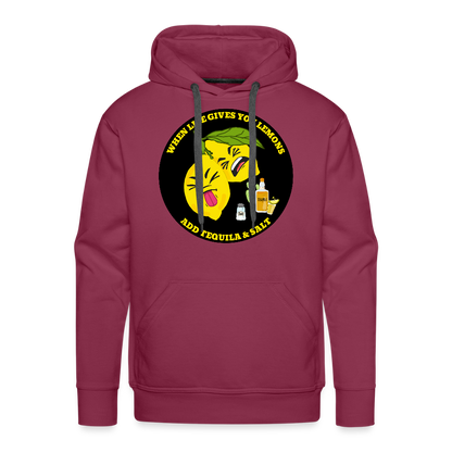 Miesten Premium huppari When life gives lemons black - bordeaux