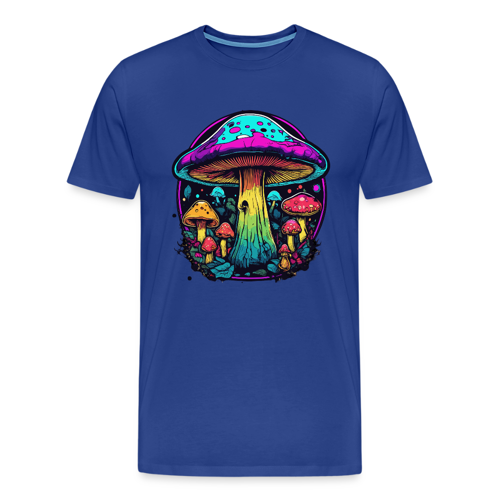 Miesten Spreadshirt Premium t-paita Värikkäällä sieniaiheella - kuninkaansininen