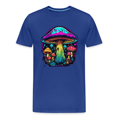 Miesten Spreadshirt Premium t-paita Värikkäällä sieniaiheella - kuninkaansininen