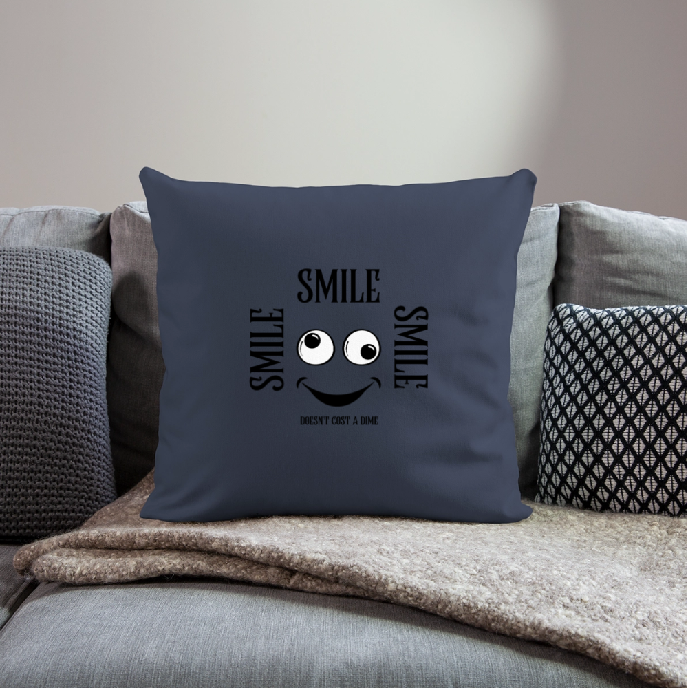 Sohvatyyny täytteellä 44 x 44 cm Smile - navy