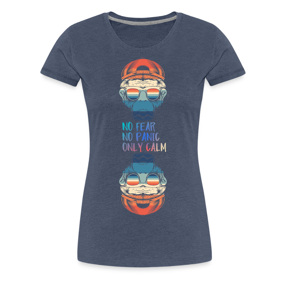 Naisten Premium T-paita Calm Monkey - kanervansininen