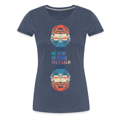 Naisten Premium T-paita Calm Monkey - kanervansininen