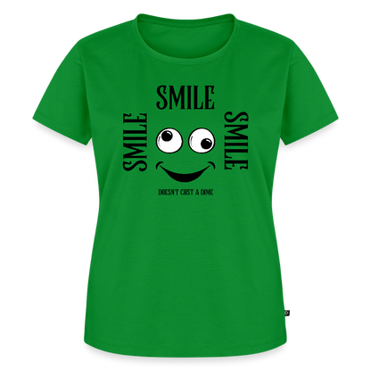 Naisten Premium T-paita Smile - vihreä