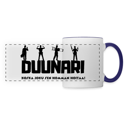 Panoraamamuki Duunari Printillä - valkoinen/koboltinsininen