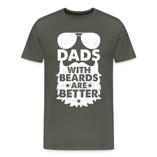 Miesten Spreadshirt Premium T-Paita Dads with beards Printillä - asfaltin