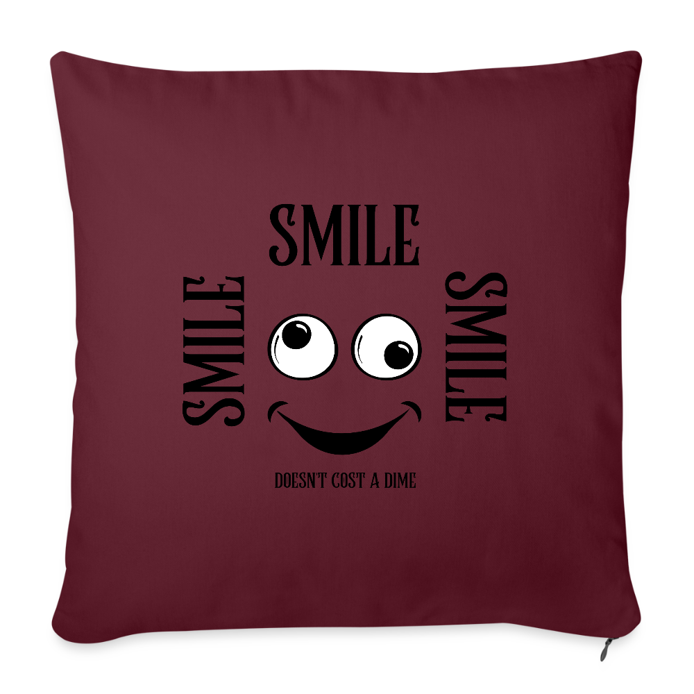 Sohvatyyny täytteellä 44 x 44 cm Smile - burgundin punainen