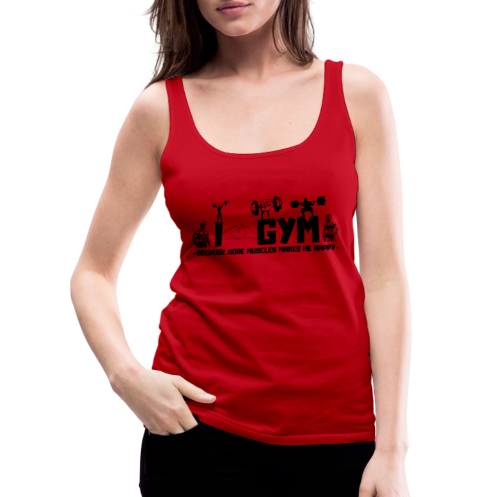 Naisten Spreadshirt Premium hihaton T-paita Sali - punainen