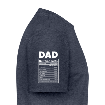 Miesten Spreashirt Premium T-Paita Dad aiheisella Rinta- ja hihaprintillä - deniminsininen 