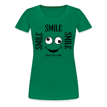 Naisten Premium T-paita Smile - kelly vihreä