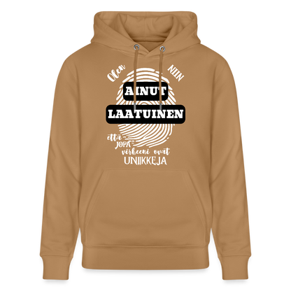 Unisex luomuhuppari Ainutlaatuinen - toffee 