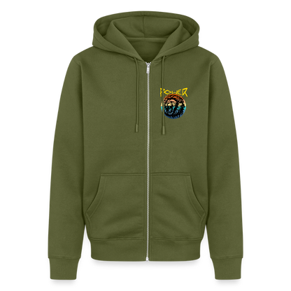 Miesten vetoketjullinen huppari Power Lion - khaki