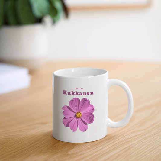 Valkoinen Muki Haista kukkanen - valkoinen