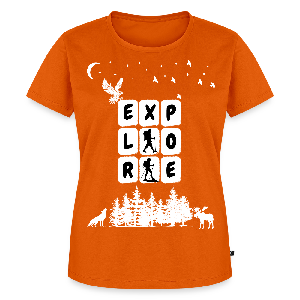 Naisten Premium T-paita Explore - oranssi 