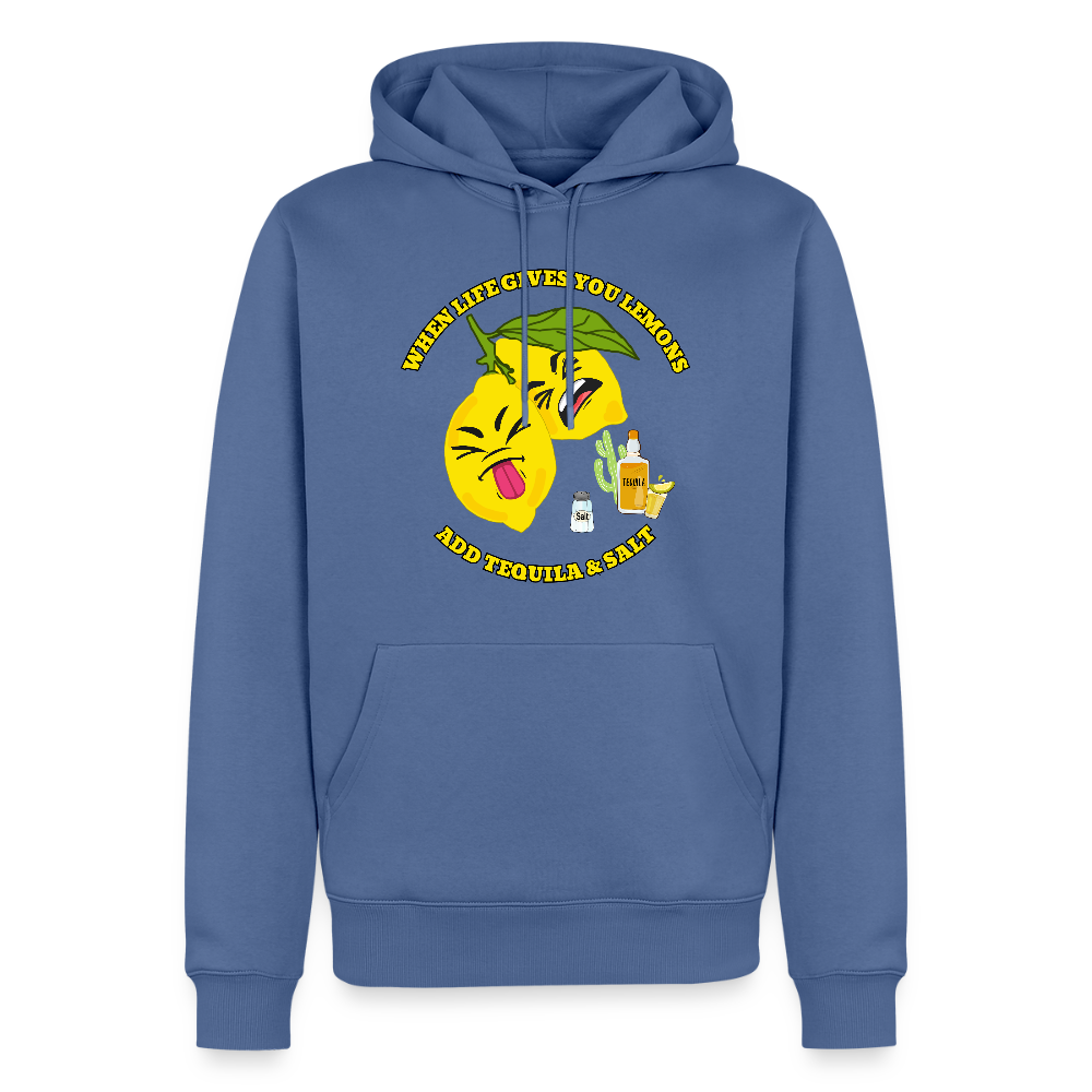Miesten Premium huppari When life gives lemons - kyyhkynsininen