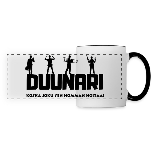 Panoraamamuki Duunari Printillä - valkoinen/musta