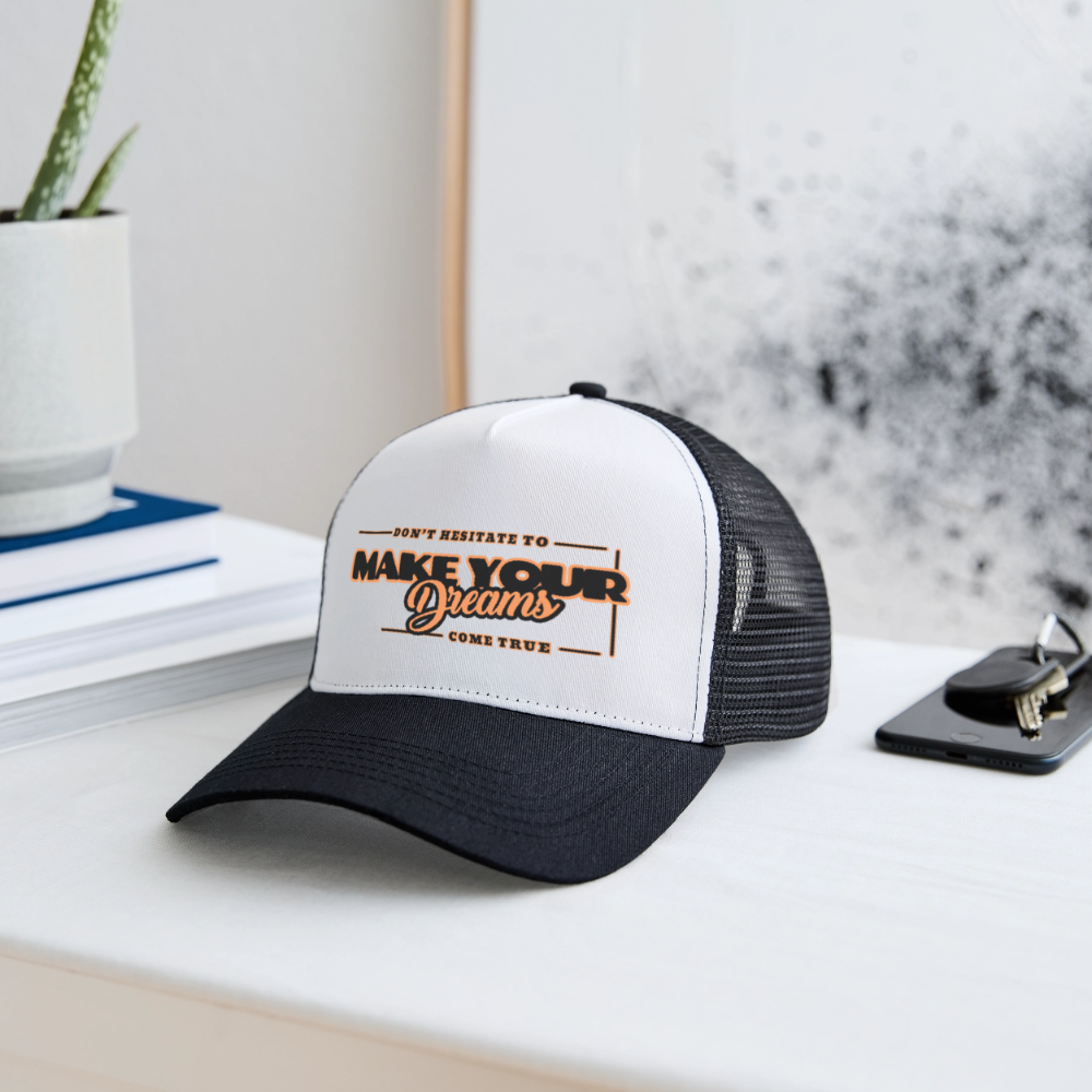 Trucker Lippis make your dreams come true - valkoinen/musta