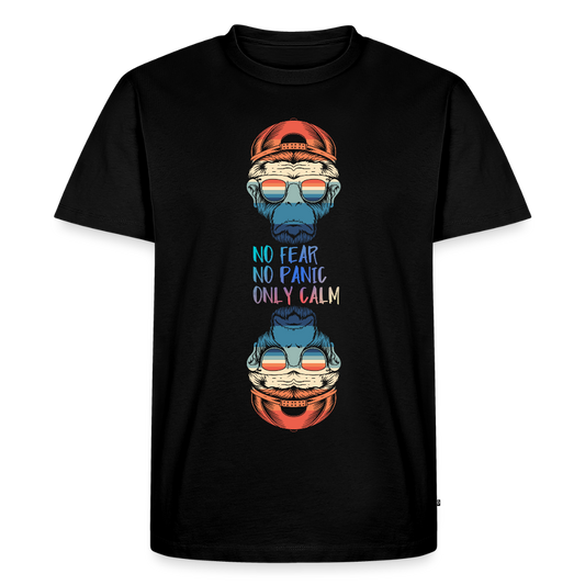 Miesten Premium T-paita Calm Monkey - musta
