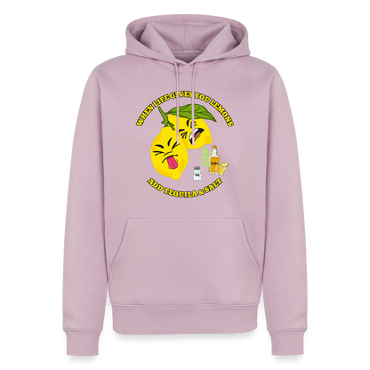 Miesten Premium huppari When life gives lemons - vanha roosa