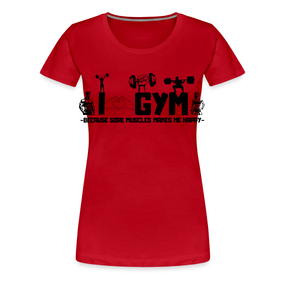 Naisten Spreadshirt Premium T-paita Sali - punainen