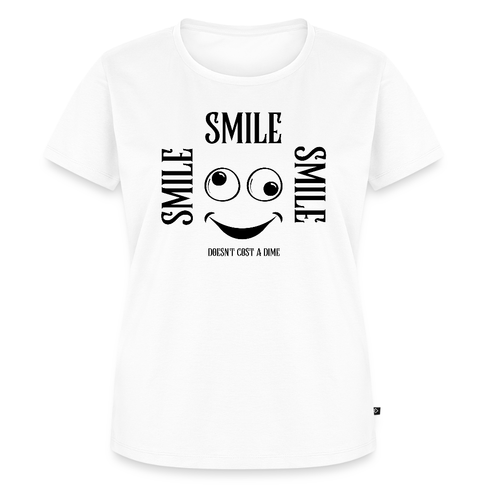 Naisten Premium T-paita Smile - valkoinen