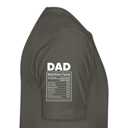 Miesten Spreashirt Premium T-Paita Dad aiheisella Rinta- ja hihaprintillä - asfaltin