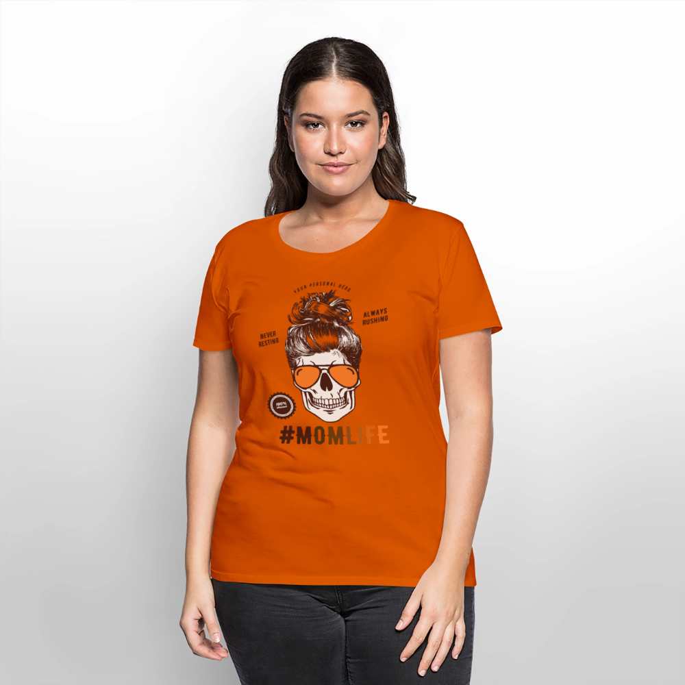 Naisten Premium T-Paita #MOMLIFE - oranssi 