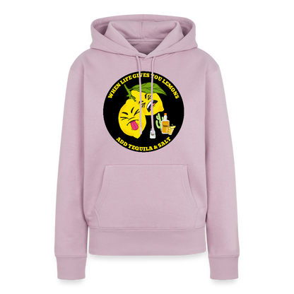 Naisten Premium huppari When life gives lemons black - vanha roosa