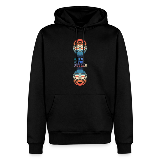 Miesten Spreadshirt Premium huppari Calm Monkey - musta