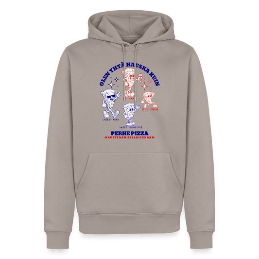 Miesten Premium huppari Perhe Pizza - taupe