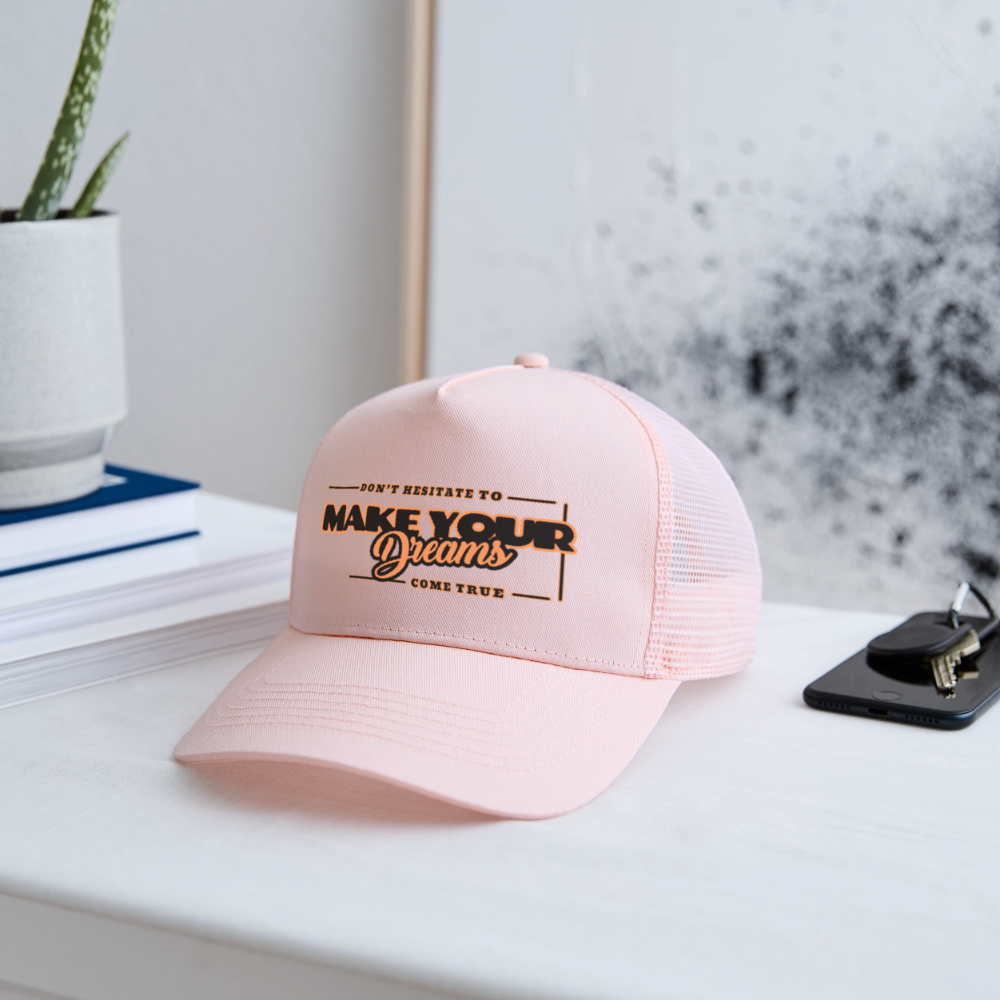 Trucker Lippis make your dreams come true - vaaleanpunainen