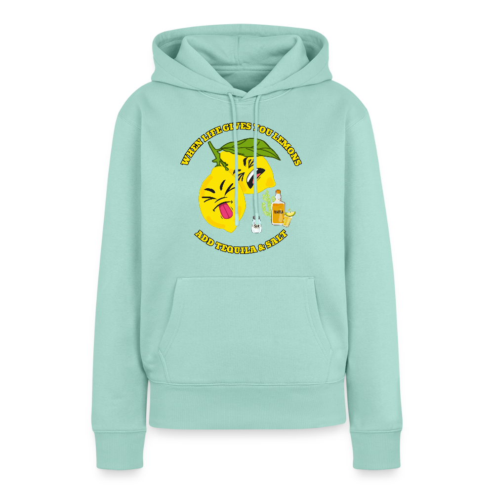 Naisten Premium huppari When life gives lemons - minttu 
