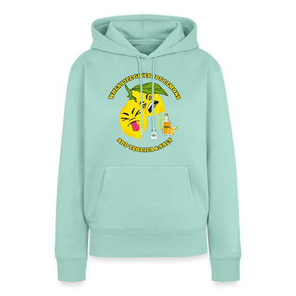 Naisten Premium huppari When life gives lemons - minttu 