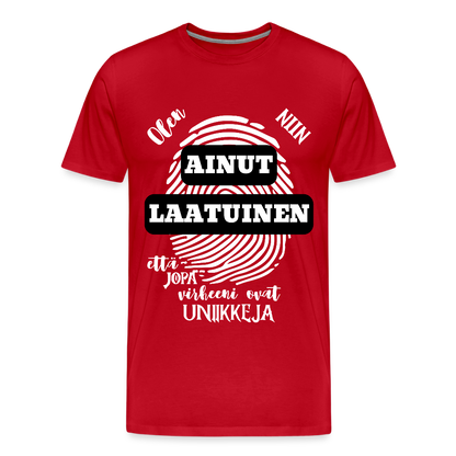 Miesten Premium T-paita Ainutlaatuinen - punainen