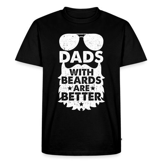 Miesten Spreadshirt Premium T-Paita Dads with beards Printillä - musta