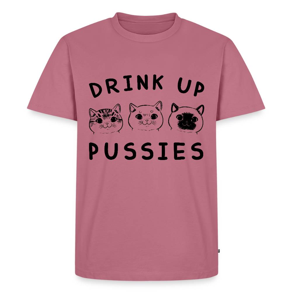 Miesten Premium T-Paita Drink Up Pussies Printillä - malva