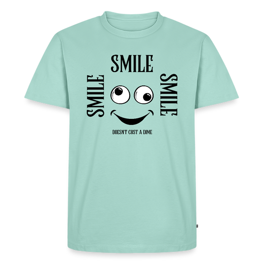 Miesten Spreadshirt Premium T-paita Smile - minttu 
