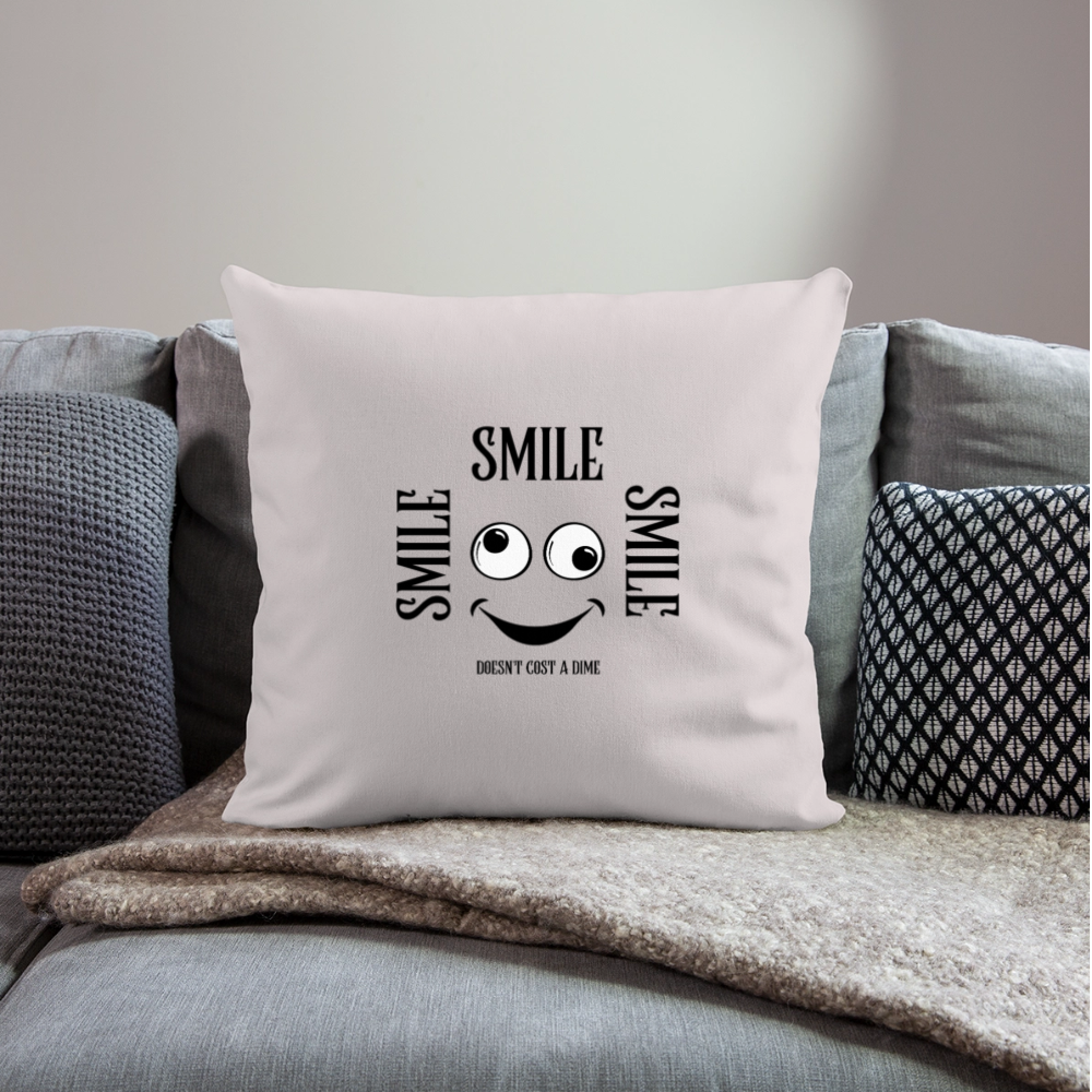 Sohvatyyny täytteellä 44 x 44 cm Smile - vaalea harmaanruskea